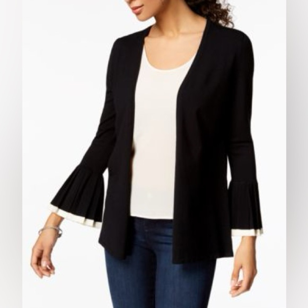 🌹 NEW Charter Club Black Open-Front Cardigan Sweater Size Medium